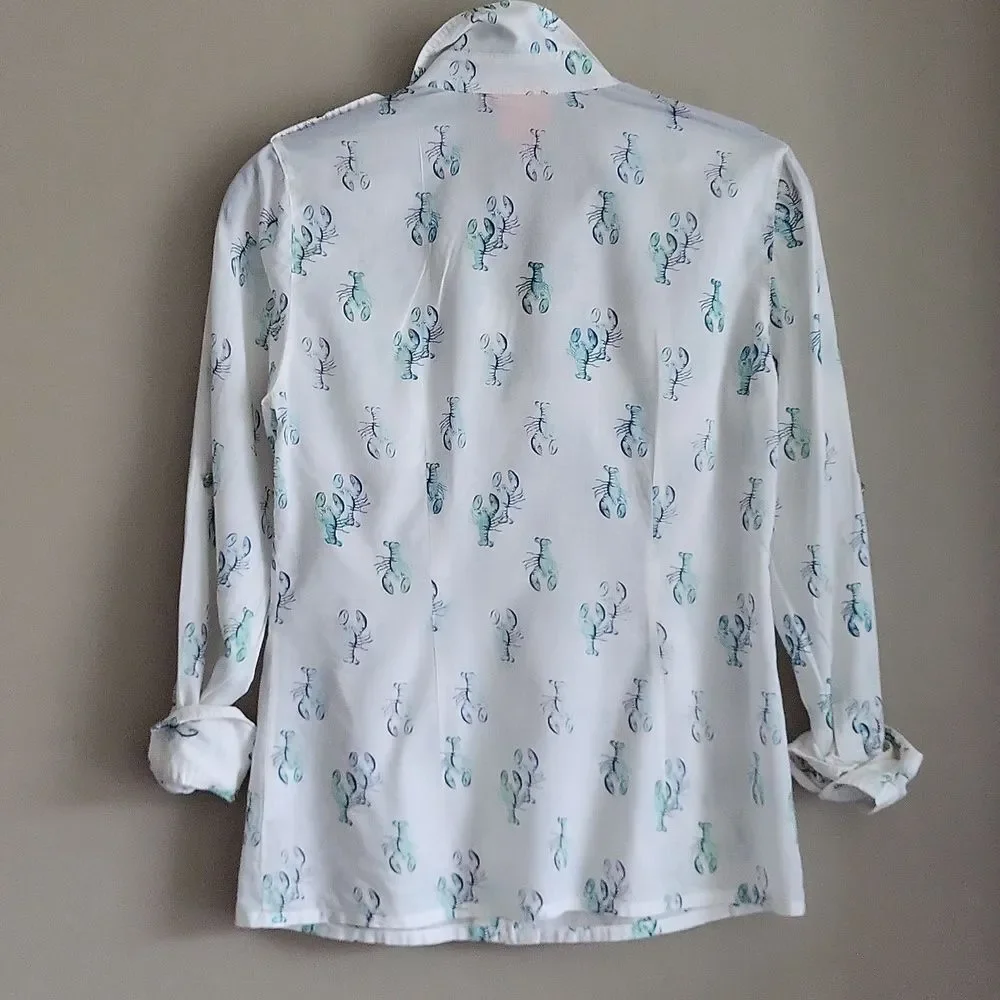TORY BURCH Brigitte Lobster Voile Blouse Vintage